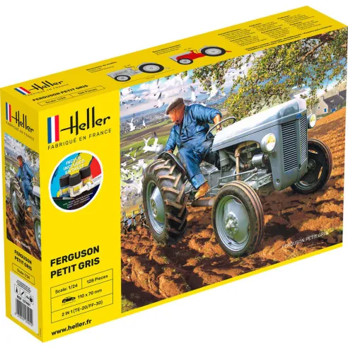 Maquette Tracteur Ferguson Le Petit Gris 1:24 - Starter Kit - Heller 57401