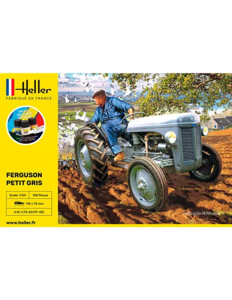 Maquette Tracteur Ferguson Le Petit Gris 1:24 - Starter Kit - Heller 57401