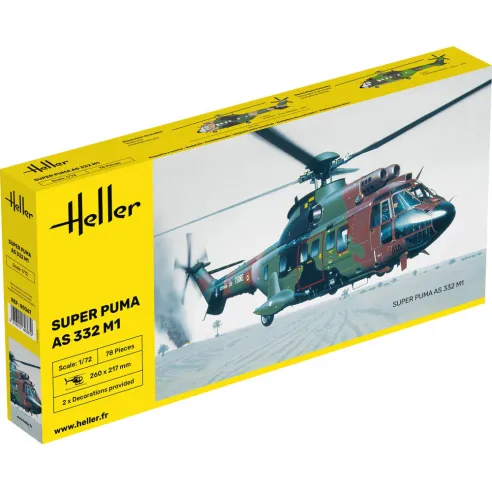 Maquette hélicoptère Super Puma As 332 M1 1:72 - Heller 80367