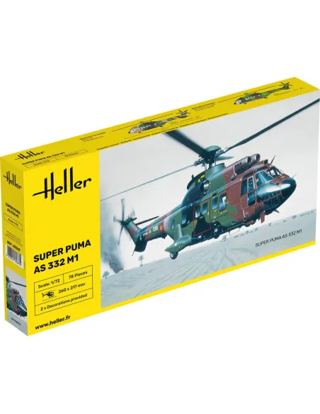 Maquette hélicoptère Super Puma As 332 M1 1:72 - Heller 80367