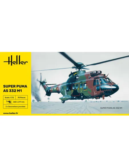 Maquette hélicoptère Super Puma As 332 M1 1:72 - Heller 80367