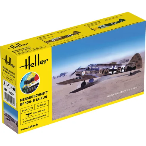 Maquette avion Messerschmitt Bf 108 B Taifun 1:72 - Starter Kit - Heller 56231