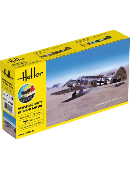 Maquette avion Messerschmitt Bf 108 B Taifun 1:72 - Starter Kit - Heller 56231