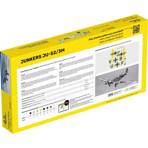 Maquette avion Ju-52/3m 1:72 - Starter Kit - Heller 56380
