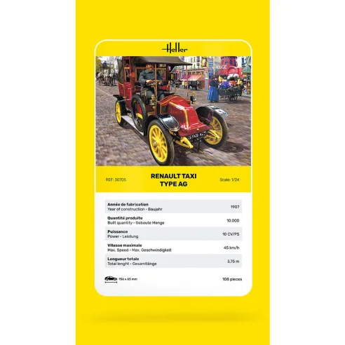 Maquette voiture Renault Taxi Type Ag 1:24 - Heller 30705