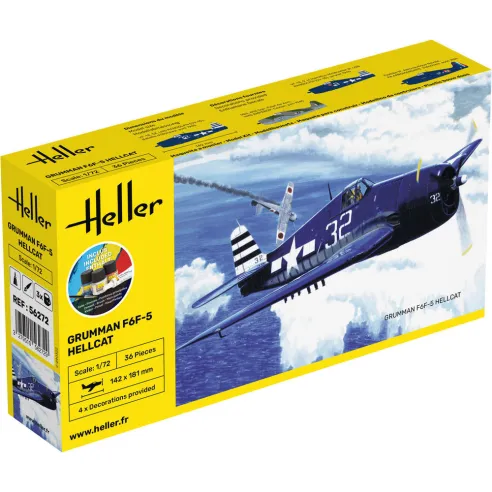 Maquette avion F6F Hellcat 1:72 - Starter Kit - Heller 56272