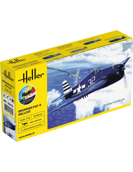 Maquette avion F6F Hellcat 1:72 - Starter Kit - Heller 56272