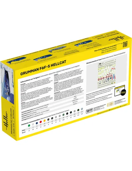 Maquette avion F6F Hellcat 1:72 - Starter Kit - Heller 56272