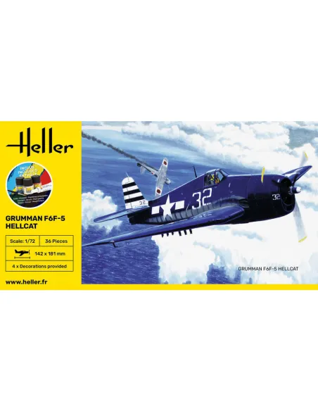 Maquette avion F6F Hellcat 1:72 - Starter Kit - Heller 56272