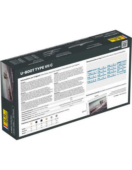 Maquette sous-marin Boot Type Vii C 1:400 - Heller 81002