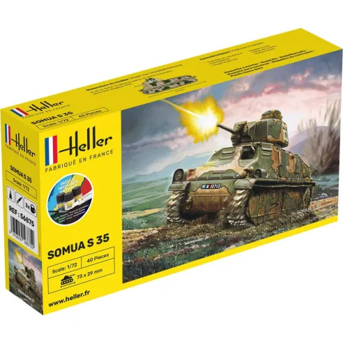 Maquette militaire Somua S35 1/72 - Starter Kit - Heller 56875