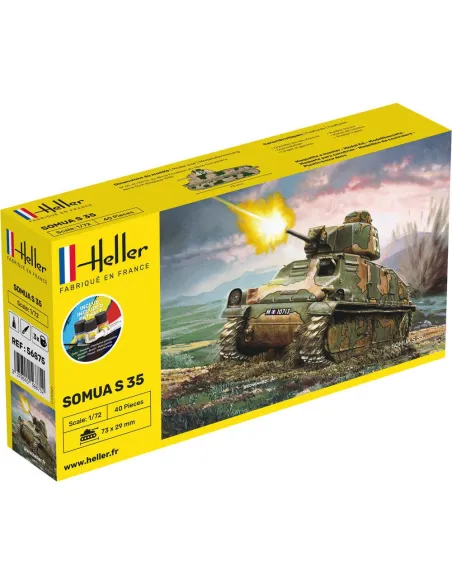 Maquette militaire Somua S35 1/72 - Starter Kit - Heller 56875