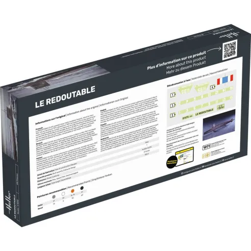 Maquette de bateau Boot S/M Redoutable 1:400 - Heller 81075