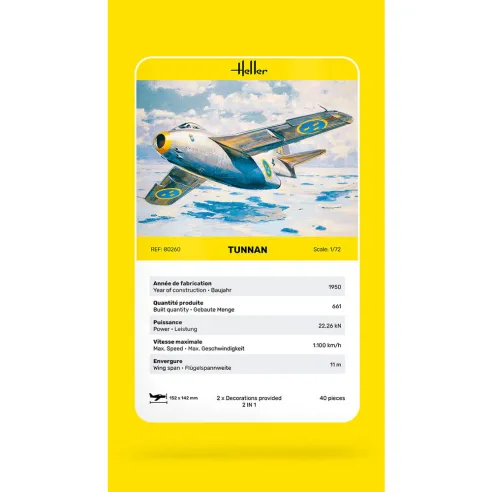 Maquette avion Tunnan 1:72 - Heller 80260