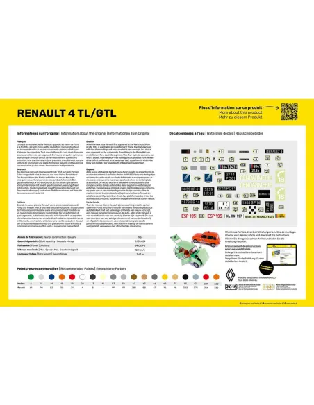 Maquette voiture Renault 4TL/Gtl 1:24 - Heller 80759