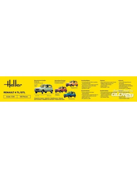 Maquette voiture Renault 4TL/Gtl 1:24 - Heller 80759