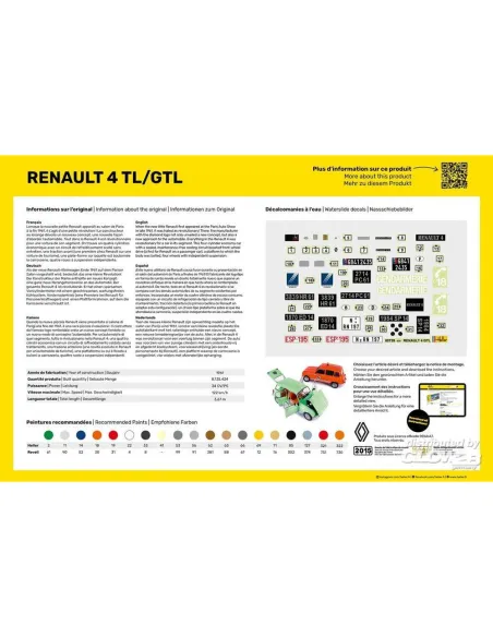 Maquette voiture Renault 4TL/Gtl 1:24 - Heller 80759
