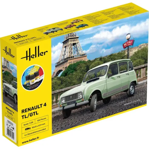 Maquette voiture Renault 4TL/Gtl 1:24 - Starter Kit - Heller 56759