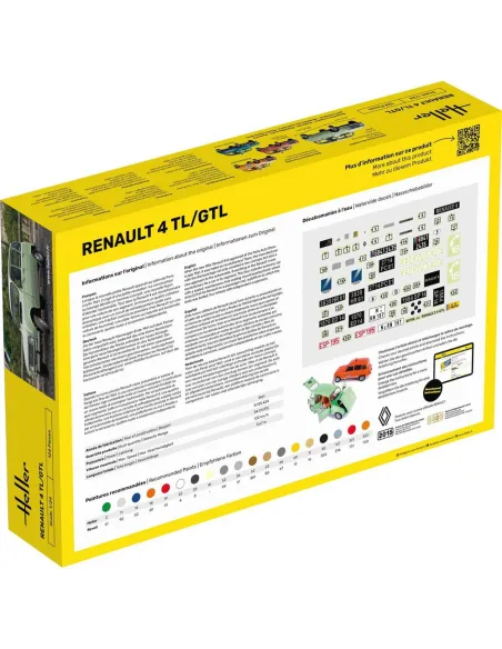 Maquette voiture Renault 4TL/Gtl 1:24 - Starter Kit - Heller 56759