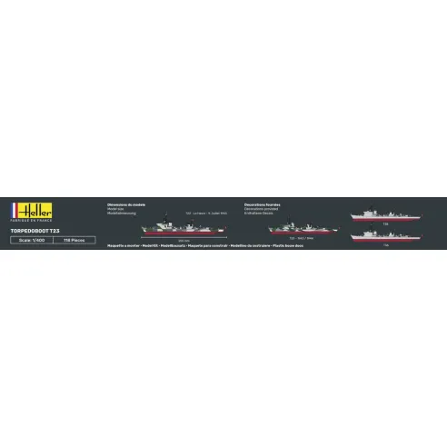 Maquette bateau Torpedoboot T23 1:400 - Heller 81011