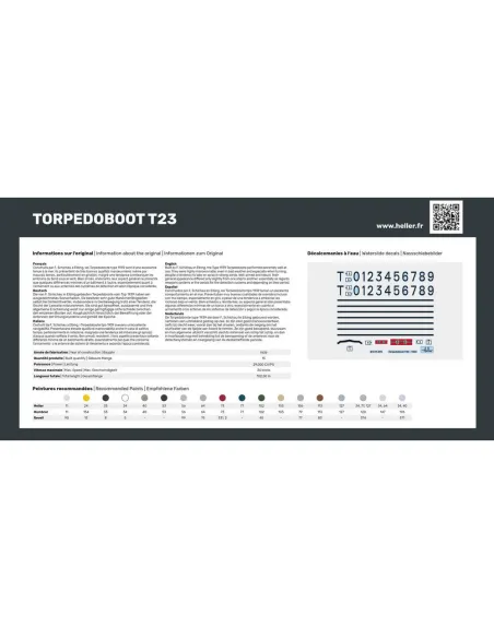 Maquette bateau Torpedoboot T23 1:400 - Heller 81011