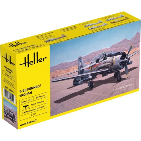 Maquette avion 28 Fennec /Trojan 1:72 - Heller 80279