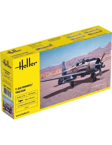 Maquette avion 28 Fennec /Trojan 1:72 - Heller 80279