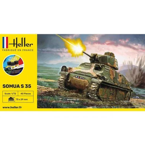 Maquette militaire Somua S35 1/72 - Starter Kit - Heller 56875