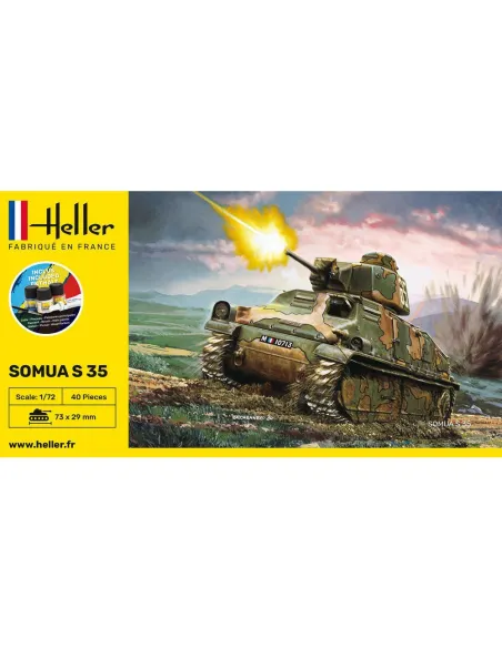 Maquette militaire Somua S35 1/72 - Starter Kit - Heller 56875