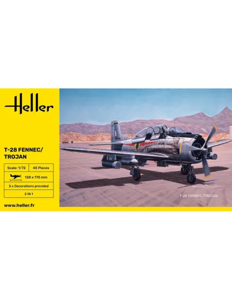 Maquette avion 28 Fennec /Trojan 1:72 - Heller 80279