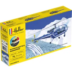Maquette hélicoptère Sa 316 Alouette Iii Gendarmerie 1:72 - Starter Kit - Heller 56286