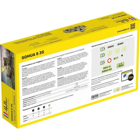 Maquette militaire Somua S35 1/72 - Heller 79875