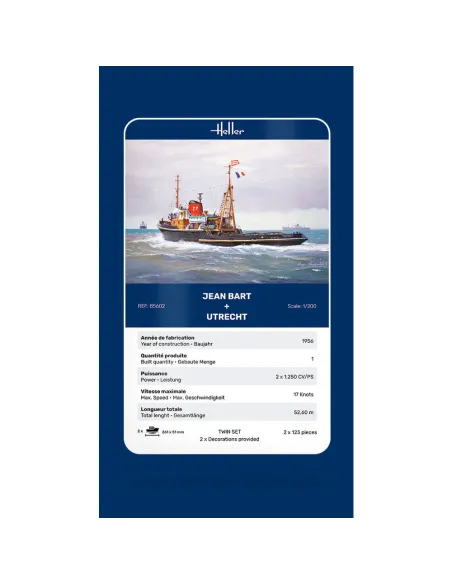 Maquettes bateaux Jean Bart + Utrecht Twinset 1:200 - Heller 85602