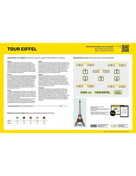 Maquette Monument Tour Eiffel 1:650 - Starter Kit - Heller 57201