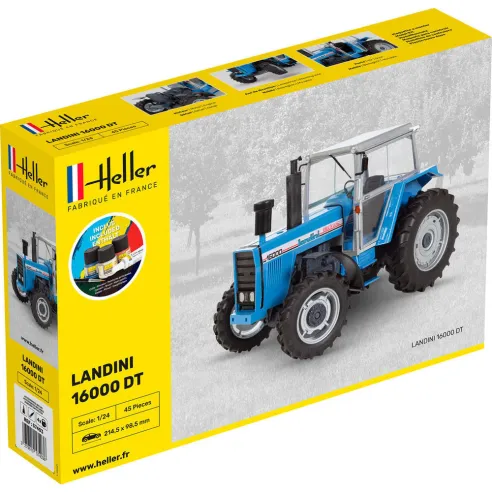 Maquette Tracteur Landini 16000 Dt 1:24 - Starter Kit - Heller 57403