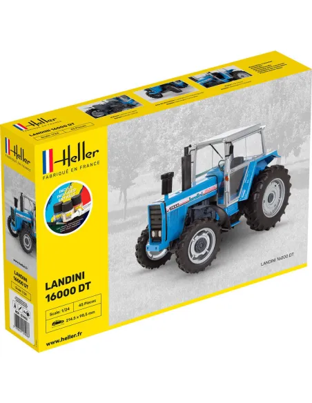 Maquette Tracteur Landini 16000 Dt 1:24 - Starter Kit - Heller 57403