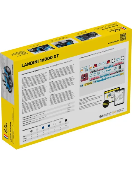 Maquette Tracteur Landini 16000 Dt 1:24 - Starter Kit - Heller 57403