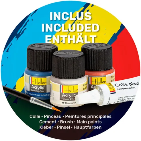 Maquette Tracteur Landini 16000 Dt 1:24 - Starter Kit - Heller 57403