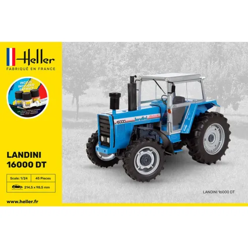 Maquette Tracteur Landini 16000 Dt 1:24 - Starter Kit - Heller 57403
