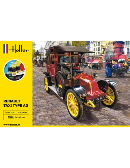 Maquette voiture Renault Taxi Type Ag 1:24 - Starter Kit - Heller 35705